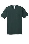 Port & Company Core Cotton Pocket Tee. - Dark Green