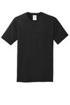 Port & Company Core Cotton Pocket Tee. - Jet Black