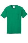 Port & Company Core Cotton Pocket Tee. - Kelly
