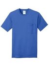 Port & Company Core Cotton Pocket Tee. - Royal