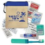 Buy Premium Travel Kit Cotton Zip Tote With Carabiner