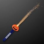 Pumpkin Face LED Wand W/ Flashing Fiber Optics