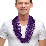 Purple 33" 12mm Bead Necklaces -  