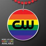 Rainbow Flag Circle Medallion - Multi Color