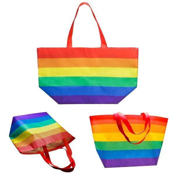 Main Product Image for Custom Printed Rainbow Tote