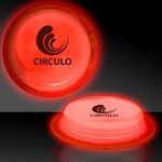 Red 3" Self-Adhering Circle Shaped Light Up Glow Badge -  