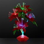 Red Christmas Flowers Light Up Centerpiece