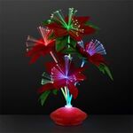 Red Christmas Flowers Light Up Centerpiece