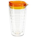 Reef 16 oz Tritan Tumbler with Translucent Lid - Clear Orange