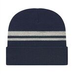 Reflective Knit Cap w/ Cuff - Navy