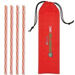 Reusable Straws in Full Color Drawstring Pouch -  