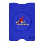 RFID Stand-Out Phone/Card Holder, Full Color Digital - Blue