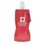 Roll Up 18 oz Foldable Water Bottle With Matching Carabiner -  