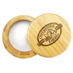 Round Bamboo Salt Box -  