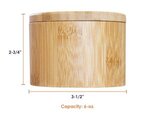 Round Bamboo Salt Box -  