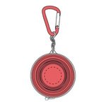 Round Carabiner Tape Measure - Medium Red