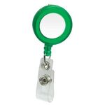 Round Domed Retractable Badge Holder with Alligator Clip