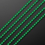 ROUND ORANGE & GREEN BEADS 33" - Green