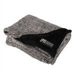 RPET Fleece Blanket - Heathered Black