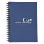 RUBBERY SPIRAL NOTEBOOK - Blue