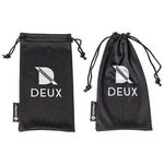 Sable Microfiber Drawstring Pouch - Medium Black