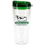 Seabreeze 22 oz Tritan™ Tumbler with Translucent Lid - Clear Dark Green