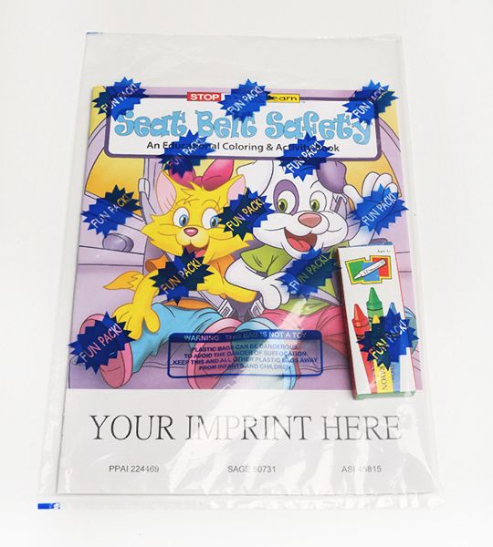 Main Product Image for Seat Belt Safety Coloring Book Fun Pack USA Made