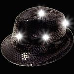 Sequin LED Light Up Fedora-Imprintable Bands Available -  