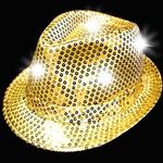 Sequin LED Light Up Fedora-Imprintable Bands Available -  