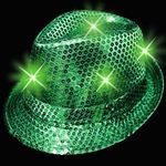 Sequin LED Light Up Fedora-Imprintable Bands Available -  