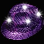 Sequin LED Light Up Fedora-Imprintable Bands Available -  