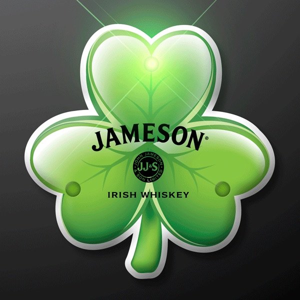 Main Product Image for Custom Shamrock Blinky LED Lapel Pins