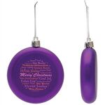 Shatter Resistant Flat Round Ornament - Purple