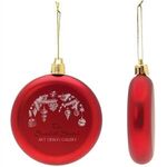 Shatter Resistant Flat Round Ornament - Red