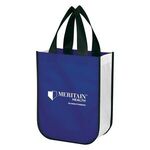 Shiny Non-Woven Shopper Tote Bag - Blue