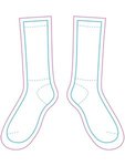 Side Imprint Crew Socks - White