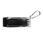 Silicon Straw with Utensil Set - Black