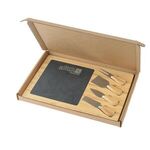 Slate Cheese Board Gift Box Set -  