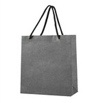 Small Reusable Glitter Tote Bag - Medium Black