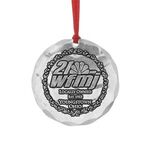 Small Round Metal Christmas Ornament -  