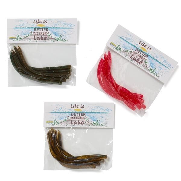 Main Product Image for Custom Printed 6-Pack Worm Fishing Packs