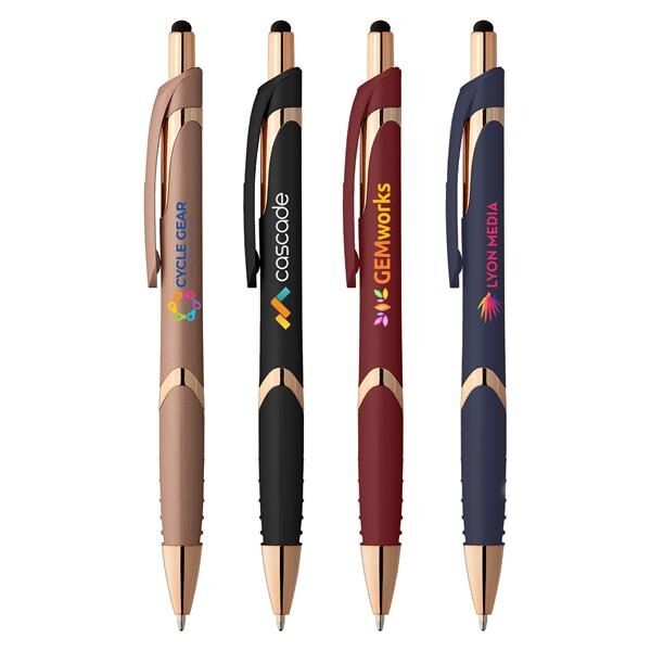 Main Product Image for Full Color Solana Softy Rose Gold Pen With Stylus