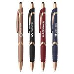 Buy Custom Printed Solana Softy Rose Gold Pen With Stylus