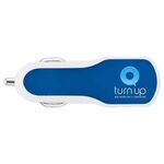 Solas Twin Port USB Car Charger - Blue