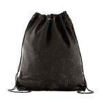 Sports Jersey Mesh Drawstring Backpack - Black