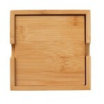 Square Bamboo Coaster Set