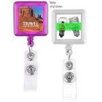 Square-Shaped Retractable Badge Holder -  