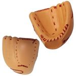 Squeezies® Baseball Mitt Shaped Stress Ball - Tan-brown