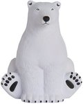 Squeezies(R) Sitting Polar Bear Stress Reliever - White