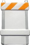 Squeezies Street Barricade Stress Reliever - White-gray-orange